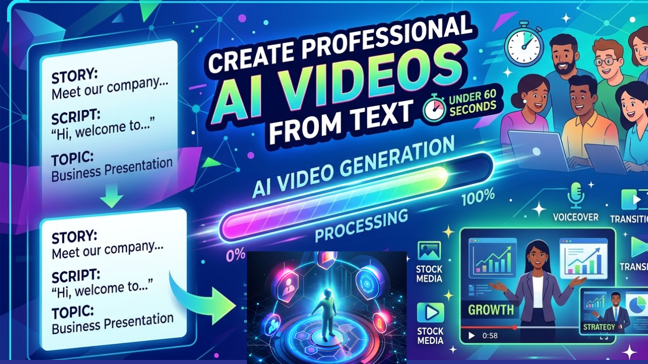 How to Create Professional AI Videos from Text in Under 60 Seconds